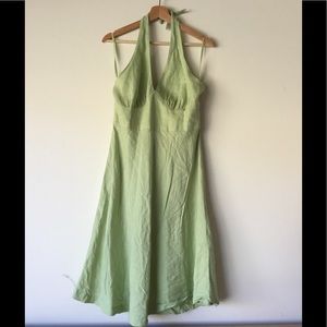 Linen halter dress